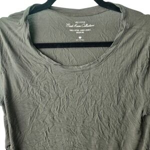 Hollister Must Have Collection Olive Green Side Lace Up Scoop Neck T-Shirt S